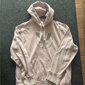 American Eagle Outfitters Pink Pullover Sweater with Hood